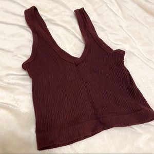 UO MAROON RIBBED TANK